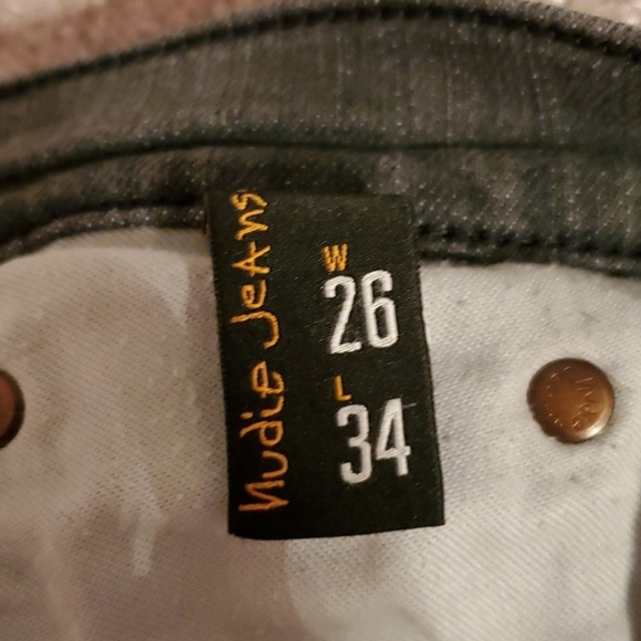 Nudie Long John Worn Grey Skinny Jean - Picture 5 of 6